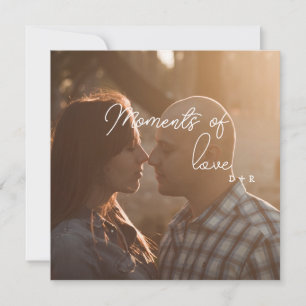Invitation Moments d'amour, couple amoureux