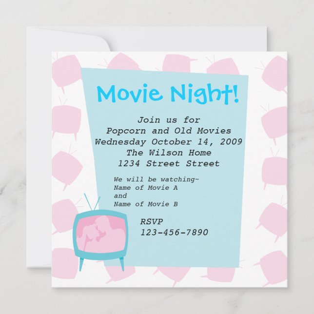 Invitation Moments de Télévision (Devant)