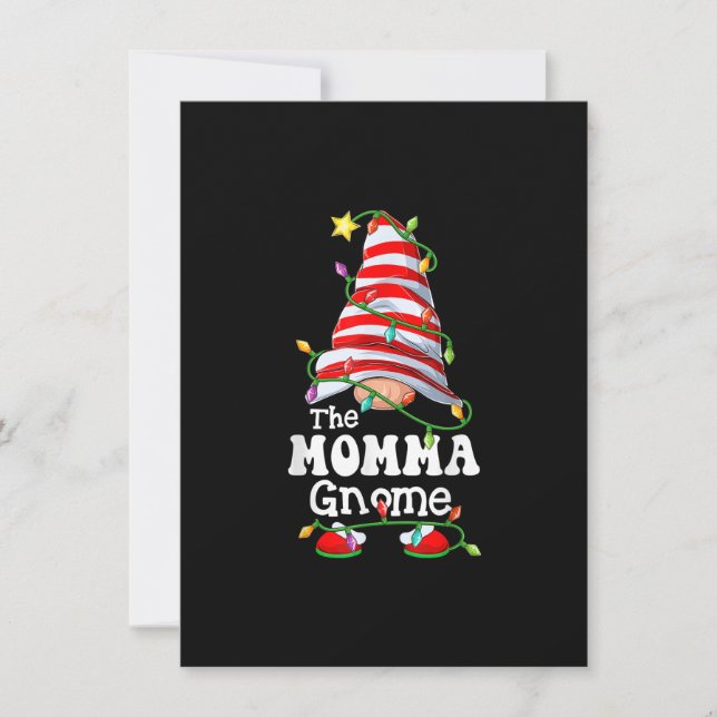 Invitation Momma Gnome Matching Family Group Noël Party (Devant)