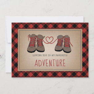 Invitation Mon aventure préférée Love Randonnées Bottes Valen