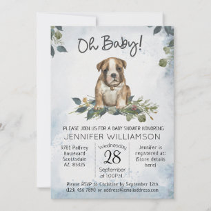 Invitation Mon bébé ! Baby shower Chien Chien Chien Chien Chi