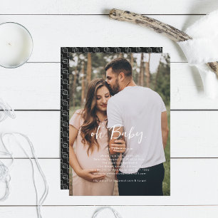 Invitation Mon bébé   Baby shower photo simple