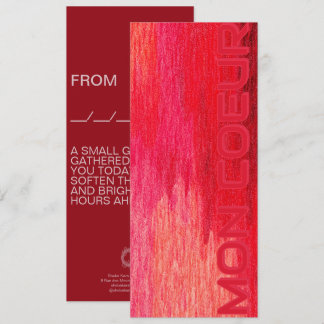 Invitation Mon Coeur Message Card