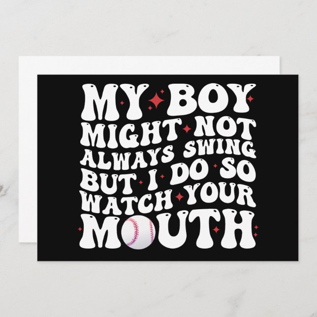 Invitation Mon Garçon Ne Chantera Peut-Être Pas Toujours, Mai (Devant / Derrière)