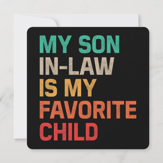 Invitation Mon gendre est mon enfant préféré (Devant)