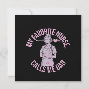 Invitation Mon Infirmière Préférée M'Appelle Papa Le Père Par