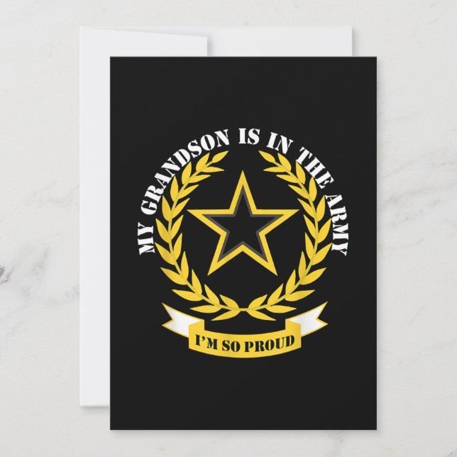 Invitation Mon petit-fils est dans l'armée Cadeau (Devant)