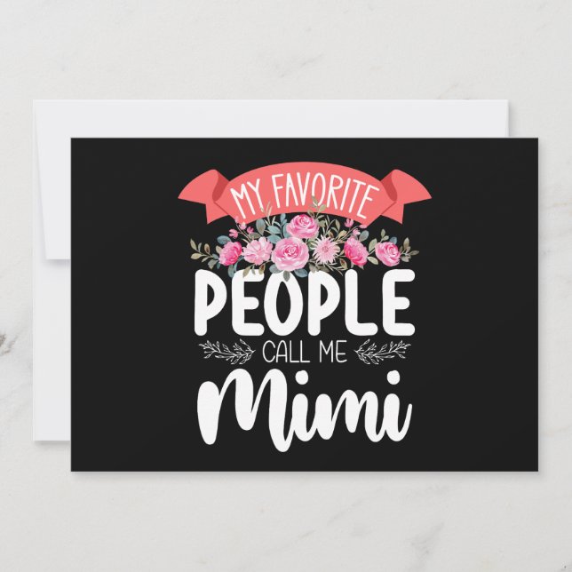 Invitation Mon peuple favori m'appelle la Fête des Mères Mimi (Devant)