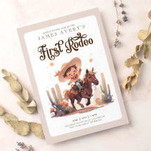Mon premier Rodeo Wild West Cowboy Anniversaire