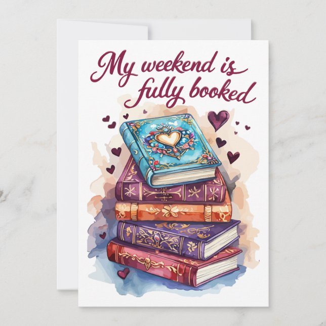 Invitation Mon week-end est complet (Devant)