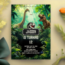 Monde des dinosaures cool Jurassique verdure Anniv