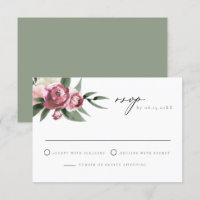 Monet - Dusty Rose Floral Garden Mariage RSVP