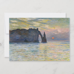 Invitation Monet - Le Manneport, Falaise à Etretat, coucher d