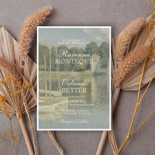 Invitation Monet Le Pont d'Argenteuil Mariage Beaux-Arts