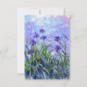 Invitation Monet Lilac Irises