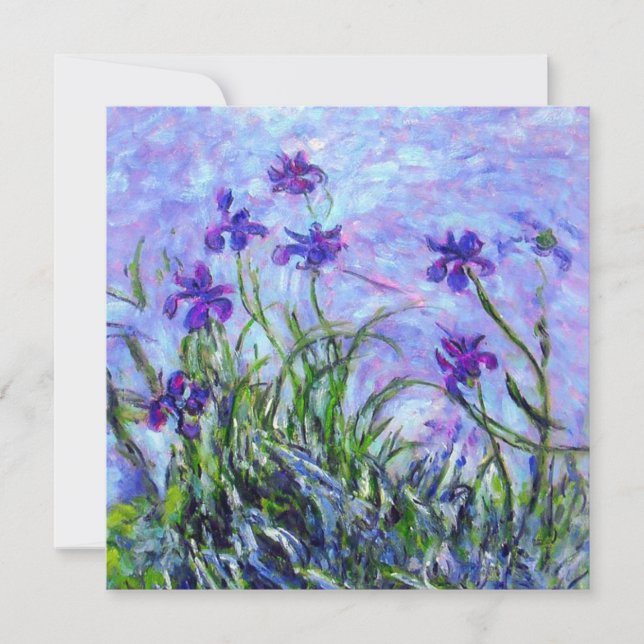 Invitation Monet Lilac Irises (Devant)
