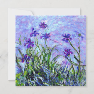 Invitation Monet Lilac Irises