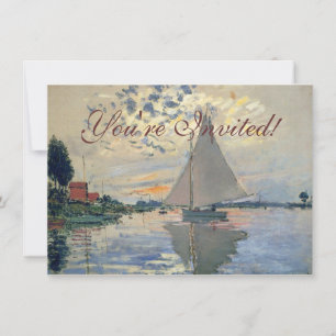 Invitation Monet Sailboat Français Impressionnisme Art classi