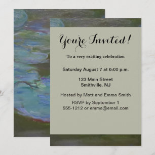 Invitation Monet Water Lys Pond Nénuphars Peinture