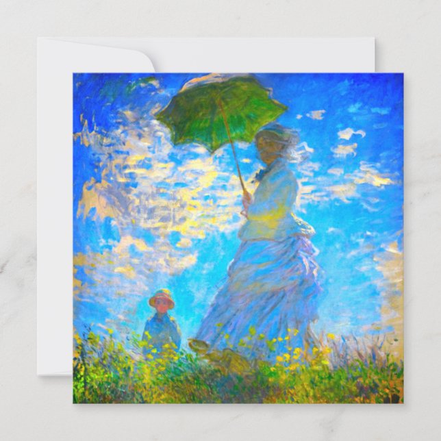 Invitation Monet Woman avec un parasol (Devant)