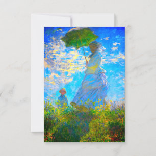 Invitation Monet Woman avec un parasol