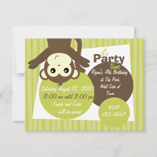 Invitation Monkey-Side-Down