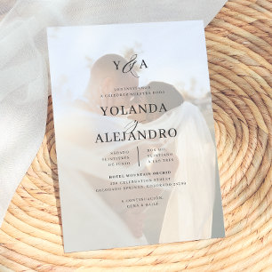 Invitation Monograma de Boda Invitaciones Elegantes con Foto
