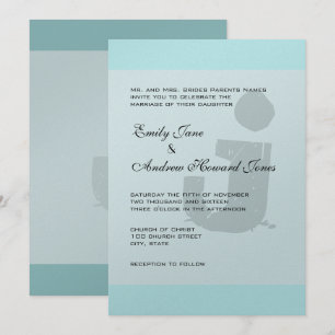 Invitation Monogramme amusant et amusant sur Elegant Silver M