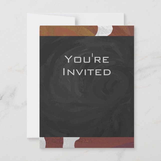 Invitation Monogramme Brown et blanc de vache (Devant)