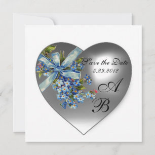 INVITATION MONOGRAMME CŒUR BLANC NE M'OUBLIEZ PAS