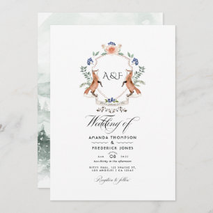 Invitation Monogramme de bois Laurel Crest Mariage Photo