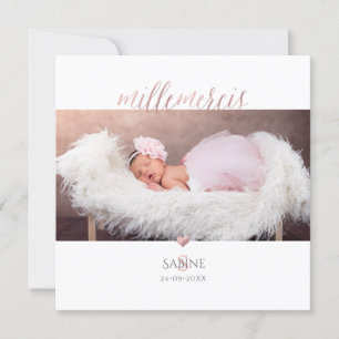 Invitation Monogramme de bricolage en D'or Rose Remerciements