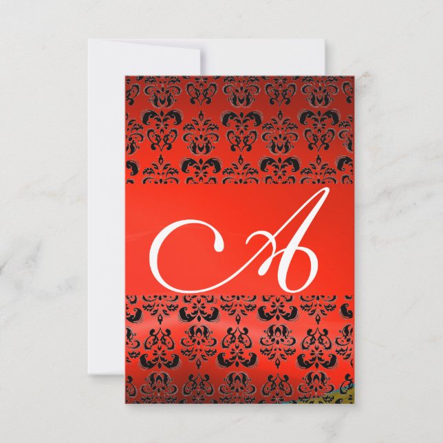 INVITATION MONOGRAMME DE GEM BLACK ROUGE (Devant)