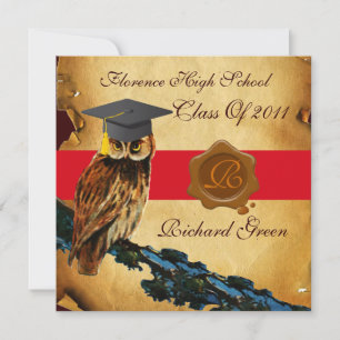 INVITATION MONOGRAMME DE GRADUM DU PARCHEMENT DE LA BOULE BRO