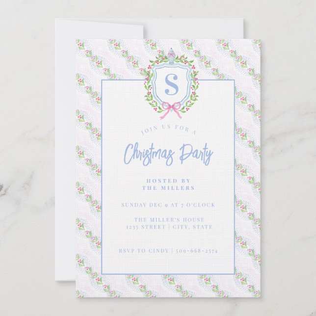 Invitation Monogramme de la crête de gingembre du millénaire (Devant)