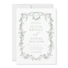 Monogramme de Mariage français victorien vert Sage