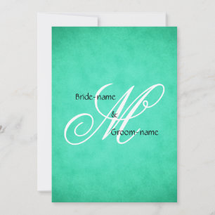 Invitation Monogramme de mariage personnalisé Style Vintage v