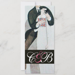 INVITATION MONOGRAMME DE MARIAGE ROMANTIQUE ET DE GROUPE
