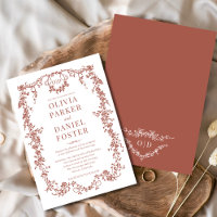 Monogramme de Mariage Vintage en terre cuite victo