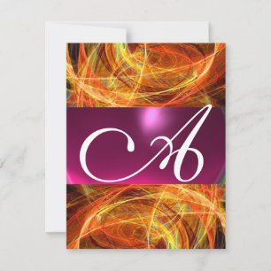 Invitation MONOGRAMME DE PHOTON FROID rose noir