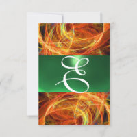 MONOGRAMME DE PHOTON jaune émeraude vert
