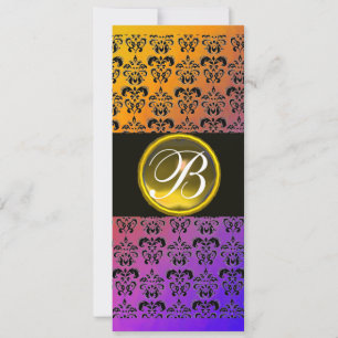 INVITATION MONOGRAMME DE TOPAZ JAUNE BLACK PURPLE