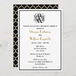 Invitation Monogramme de vigne MorBlack B&G do-it-yourself BG