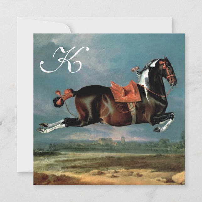 Invitation Monogramme d'élevage du Cheval Piebald "Cehero" (Devant)