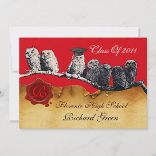 INVITATION MONOGRAMME DU GRADUM DE LA CIRE DE PARCHEMENT ENSE