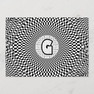 Invitation Monogramme G d'illusion optique