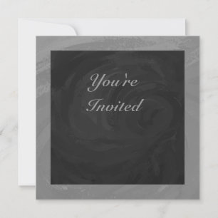 Invitation Monogramme gris ardoise