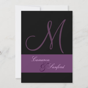 Invitation Monogramme/invitations/prune/noir