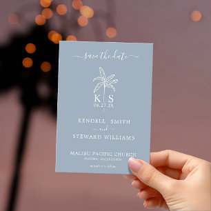 Invitation Monogramme Mariage Logo Palm Tree Enregistrer la d