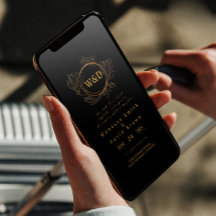 Monogramme mariage minimaliste Or simple élégant